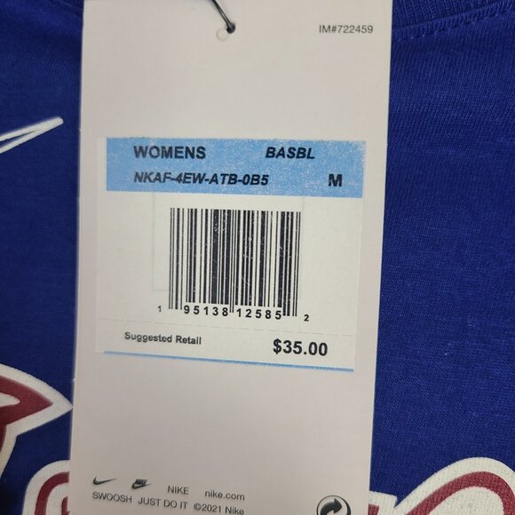 Atlanta Braves Hank Aaron Womens Nike T-Shirt Sz Medium Cooperstown Collection - Picture 3 of 11